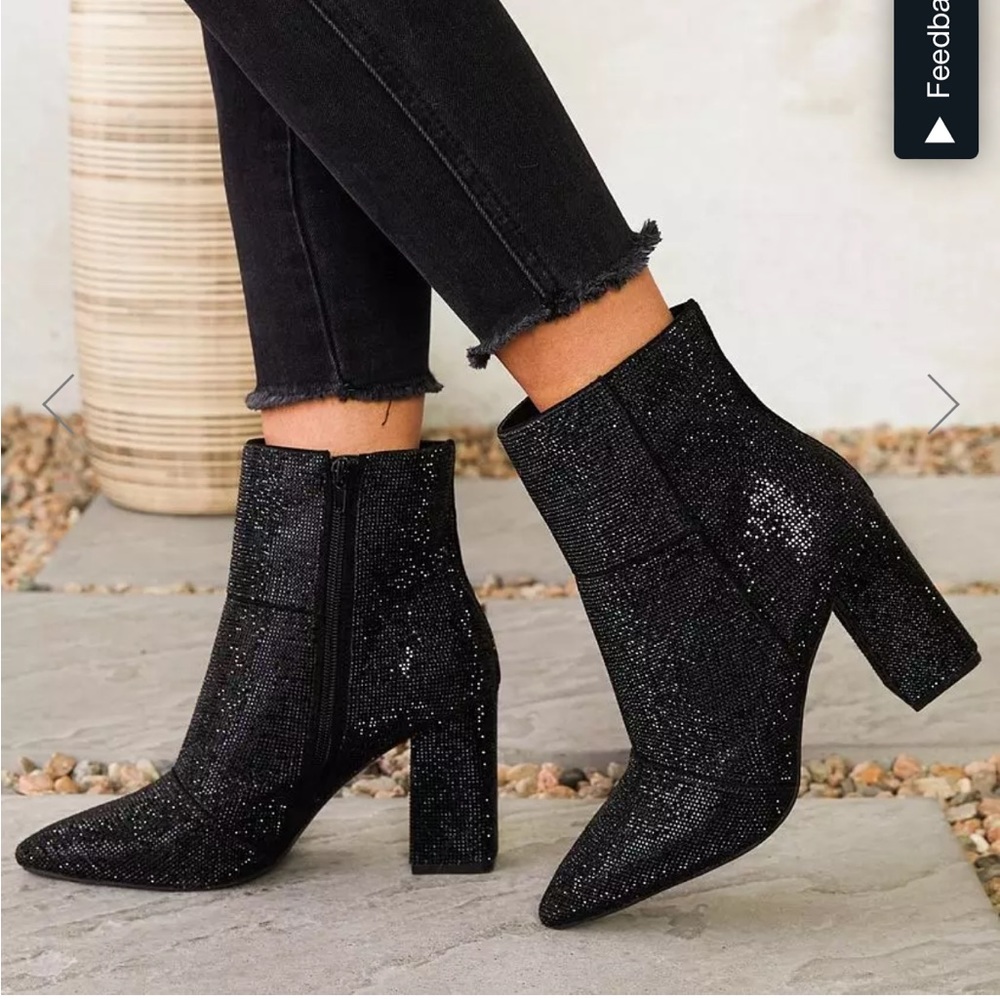 Madden black rhinestone boots